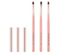 3Pcs Nail Art Brushes Set, Round Bevel Bevel Fingernail Design for Cleaning Polish Mistakes on the Cuticles, Acetone Resistant Manicure Tools Home Use DIY Professional Salon
