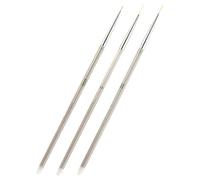 3pcs Nail Art Pen Set with Flexible Bristles for Precision Control | Copper Alloy and Acrylic Build, Smooth Surface Finish, for Nails and Press-on Nails, Gel Nail Art