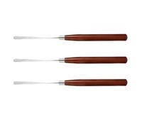 3pcs Nail Art Stirring Spoon Stick Set, Wooden Plastic DIY Tools for | Acrylic Powder Mixing Spoon, Spatula for Acrylic Powder, Acrylic Practice Sheet, Brown Finish, Japanese Style