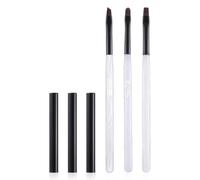 3PCS Nail Clean Up Brushes for OPI Nail Polish Remover, Brushes for Cleaning Polish Mistakes on the Cuticles, Acetone Resistant Nail Brushes for Nail Art and Designs（Jade Clear ）