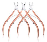 3pcs Nail Clipper Toenail Fingernail Cuticle Nipper Manicure Scissor Stainless Steel Trimmer Tools Professional Cuticle Pliers(Pink)