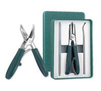 3pcs Nail Clippers Set - Ingrown Toenail Clippers for Thick Nails - Professional Slanted Beveled Eagle Beak Nail Clippers & Nail File & Tear Tool for Seniors