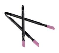 3Pcs Nail Cuticle Remover Pen Pusher Trimmer Buffer Quartz Stone Scrub Pen