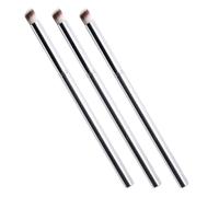 3pcs Nail Dyeing Brush Set Silver Nylon Stainless Steel