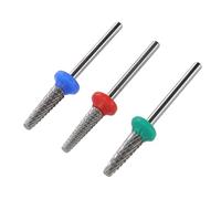 3pcs Nail Fate Bits Tungsten Steel Nail File Bits Professional Manicure Grinding Heads for Electric Grinders