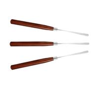3pcs Nail Glue Stirring Rod, Japanese Style, Wood Handle, Brown | Acrylic Practice Sheet, Stainless Steel Tip, DIY Nail Manicure Tools, Liquid Mixing Tools for Nail Art
