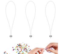 3PCS Nano bead threader Nano Rings Loop Stainless Steel Threader Tool Hair Extensions Tool Micro Loop Nano Beads Styling Accessories for Nano Ring Hair Feather Extensions