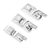 3pcs Narrow Rolled Hem Pressure Foot, 3mm 4mm 6mm Sewing Hemmer Presser Feet for Low Shank Snap-on Sewing Machine Accessories, for Singer, Brother, Babylock, Janome Sewing Machine Tool