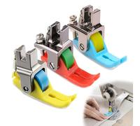 3PCS Narrow Roller Presser Foot, Leather Roller 3pcs Plastic Metal Narrow Features Quality Construction Crafted from steel our product offers resilience and stability