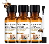 3PCS Natural Bee Venom Mole Remover,Fast-Acting Skin Mole Remover for Face,Hands,Feet, Body, Bee Venom Mole & Corn Freeze Treatment Liquid with 2% Sali/cylic Acid, Fall Away Quickly, Painless and Safe