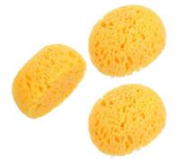 3Pcs Natural Sea Sponge,Large Soft Honeycomb Bath Sponges,Exfoliating Sponge Face Body Puff with Dense Foam for Gentle & Deep Cleansing, Ultra-Soft for Sensitive Dry Skin