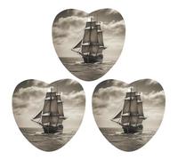 3PCS Nautical Sailing Pirate Car Air Freshener Hanging Scented Cards Cute White Car Fresheners Long Lasting New Cars Scents for Women Men Natural Air Freshener with Lanyard Automotive Freshies