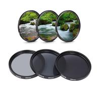 3Pcs ND2 ND4 ND8 Lens Filter, HD Multi Layer Coating Neutral Density Filter with Lens Pouch, Photography Filter Set for Camera Lens (49mm)