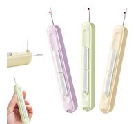 3pcs Needle Threaders, 2 in 1 Needle Threader Seam Ripper, Dual-Head Sewing Tool for Easy Threading and Stitch Removal, Compact Design for Home and Travel Sewing Projects