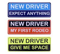 3pcs New Driver Magnet for Car, Reflective Magnetic New Driver Sticker Durable Removable Car Bumper Sticker for Novice Drivers, Student Driver Warning Sign