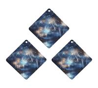 3PCS New Year Pyrotechnics Car Air Freshener Hanging Scented Cards Cute Black Car Fresheners Long Lasting New Cars Scents for Women Men Natural Air Freshener with Lanyard Automotive Freshies