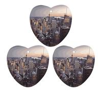 3PCS New York City Car Air Freshener Hanging Scented Cards Cute Black Car Fresheners Long Lasting New Cars Scents for Women Men Natural Air Freshener with Lanyard Automotive Freshies