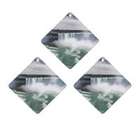 3PCS Niagara Falls Car Air Freshener Hanging Scented Cards Cute Gray Car Fresheners Long Lasting New Cars Scents for Women Men Natural Air Freshener with Lanyard Automotive Freshies