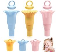 3Pcs No-Drip Ice Pop Holders for Kids, Silicone Ice Pop Holder Toddler Ice Pop Molds with Lid, Foldable Ice Pop Stick Holder Ice Cream Holder for Kids Toddlers Baby, Frozen Treats Holder(3 Colors)