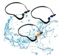 3pcs Noise Cancelling Ear Defenders Black Frame with Black Blue Orange Swimming Ear Plugs Suitable for Work Banded Ears Plugs, Swimming earplugs It Can Reduce Noise