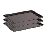 3Pcs Non-Stick Baking Tray Oven Roasting Tin Sheet Pan Bakeware