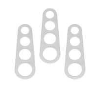 3pcs Noodle Measuring Ruler with Four Holes Stainless Steel | Compact, Rust Resistant, Hanging Loop, Precise Portion Measuring, for Chefs and Gourmet Cooks