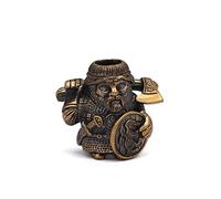 3pcs Norse Vikings worrior with Axe Paracord Hair Tube Stainless Steel Beads for Bracelets Pendant Necklace DIY,Braiding for Hair Braids Viking Beads with Valknut Gift Bag