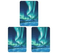 3PCS Northern Lights Car Air Freshener Hanging Scented Cards Cute Gray Car Fresheners Long Lasting New Cars Scents for Women Men Natural Air Freshener with Lanyard Automotive Freshies