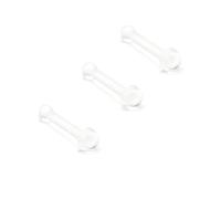 3pcs Nose Stud Clear Acrylic Flexible Retainer Invisible Flat Disk Screw L Bend Tiny Ball End Nostril Body Piercing 18G (Ball End)