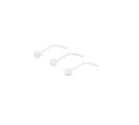 3pcs Nose Stud Retainer Clear Acrylic Flexible L Bend Plain Ball Top Bioflex PTFE Nostril Piercing (1.5mm)