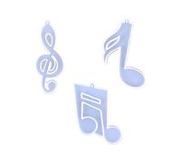 3Pcs Note Silicone Mold Music Note Resin Mold Keychain Pendant Silicone Crystal Epoxy Nose