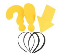 3pcs Novelty Headbands with Exclamation Mark, Arrow, and Question Mark Shapes, Funny and Quirky Plastic and Felt Hair Accessories, Easy to Wear for Halloween and Birthday Party