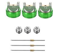3PCS Nozzle Kit Replace Kit Accessories Nozzle Needle Air Cap HVLP 1.4/1.7/2.0mm Pneumatic Caps Replacement Paint Machine for House Car