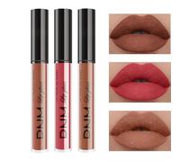 3Pcs Nude Brown Rose Pink Dark Matte Liquid Lipstick Makeup Sets for Dark Skin Black Women, Permanent Lip Stain Set Long Lasting Lipstick 24 Hours Waterproof