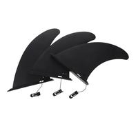 3pcs Nylon Clip-on Surfboard Fin for Longboard Riders and Sup Paddlers | Quick-release Detachable System, Adjustable Design, Black Finish, for Inflatable Boards and Glue-on Bases