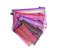 3pcs Nylon Mesh File Organizer with Reinforced Zipper