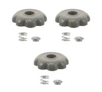3pcs Octagonal Gas Cylinder Valve Hand Wheel with 8mm Square Hole | Aluminum Alloy Core, Fluted Antislip Surface, Spring Hardware Kit, for Oxygen and Propane Tanks