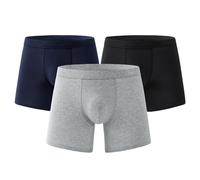 3PCS Octipa Men's Ultra-Absorbent Incontinence Boxer Briefs, Leak Proof Reusable Octipa Mens Incontinence Underwear, Washable Cotton Boxer Brief for Men (A, L)