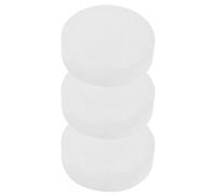 3pcs Official Weight Ice Hockey Pucks for Practice Training Outdoors | PVC Plastic Build, Matte Beige Finish, Smooth Glide, Coaches and Players on Synthetic Turf