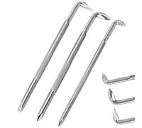 3PCS Offset Screwdriver Set S2 Steel L-Type Double Head Offset Magnetic Right Angle Screwdriver with Phillips Slotted 15mm Flat Elbow Design for Tight Space Operation - 116mm