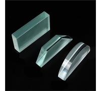 3Pcs Optical Glass Prism Brick Set Rectangle Semicircular Trapezoid Lens Refraction Demonstrator Optics Physics Lab Teaching Equipment For Student Science Experiment