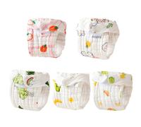 3pcs Or 5pcs Set Infant Cotton Nappies Soft and Absorbent Washable Design Diapers for Four Season 0-12 Month Baby Washable