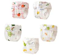 3pcs Or 5pcs Set Infant Cotton Nappies Soft and Absorbent Washable Design Diapers for Four Season 0-12 Month Baby Washable