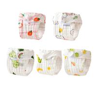 3pcs Or 5pcs Set Infant Cotton Nappies Soft and Absorbent Washable Design Diapers for Four Season 0-12 Month Baby Washable