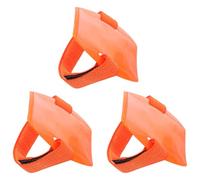 3pcs Orange Adjustable Arm Badge Holder with Plastic, Waterproof Id | Vertical Extra Wide Slot, Scratch Resistant Surface, for Bank Tellers and Event Staff in Busy Workplaces