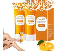 3pcs Orange Enzyme Exfoliating Gel for Face & Body - 100g Natural Peeling Scrub, Deep Cleansing Moisturizer, Brightening with Vitamin C, Gentle for All Skin Types (A-2PC, one size)