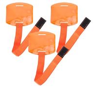 3pcs Orange Id Armband Holder with Adjustable Fit for Security Staff | Plastic Vertical Badge Sleeve, Extra Wide Slot Scratch Resistant Finish, for Events and Busy Workplaces