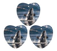 3PCS Orca Killer Whale Car Air Freshener Hanging Scented Cards Cute White Car Fresheners Long Lasting New Cars Scents for Women Men Natural Air Freshener with Lanyard Automotive Freshies