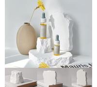 3PCS Original Design Product Photography Background Props Waterproof Hard Aromatherapy Gypsum Cube Props for Photoshoot (White)