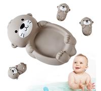 3PCS Otter Toy 1 Mother Otter and 3 Baby Otters Cute Floating Bath Tub Easy to Clean Stackable Rubber Bath Tub Toys for Toddlers Playing While Washing